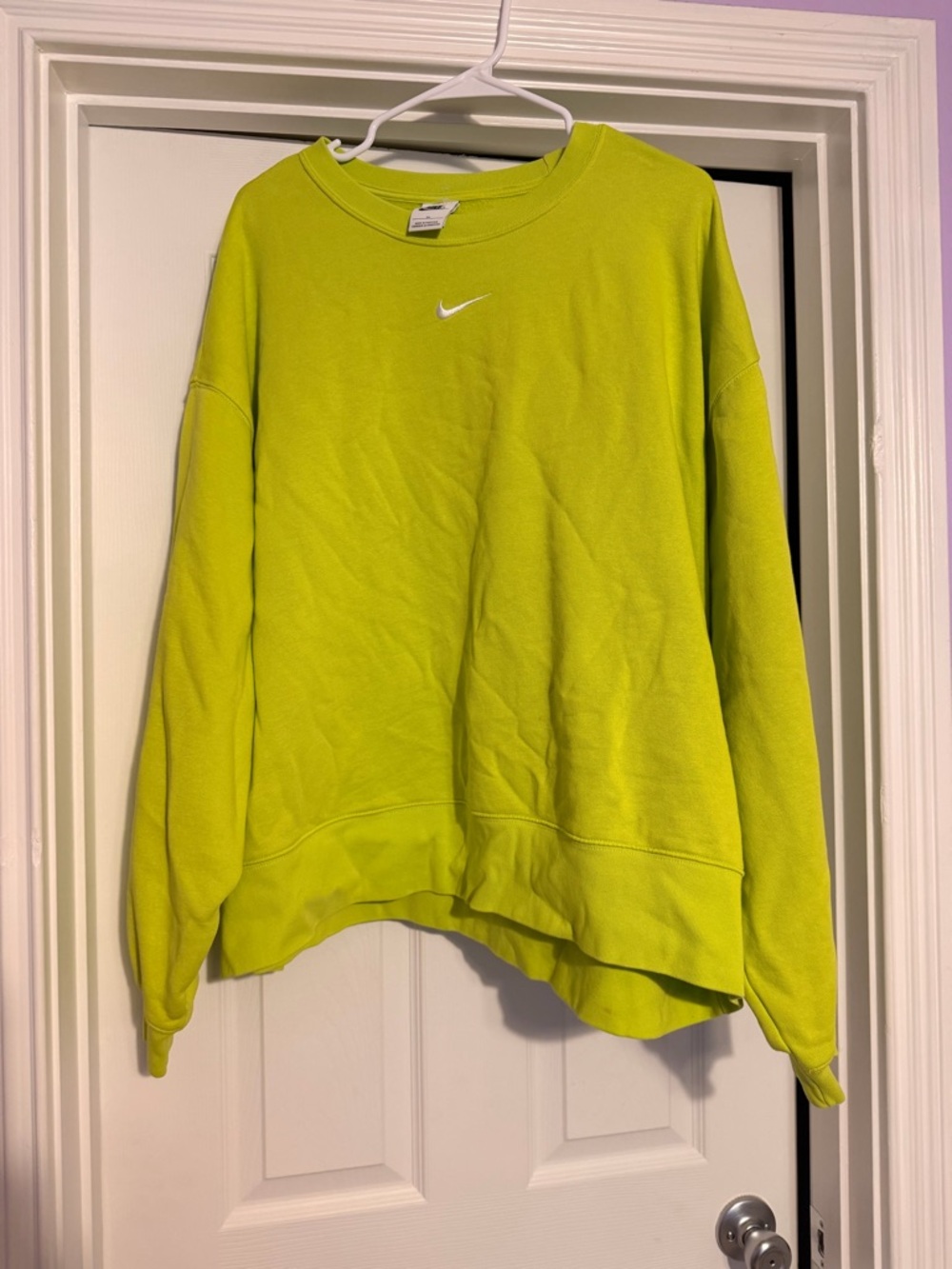 Nike Neon Yellow-Green Crewneck Sweatshirt